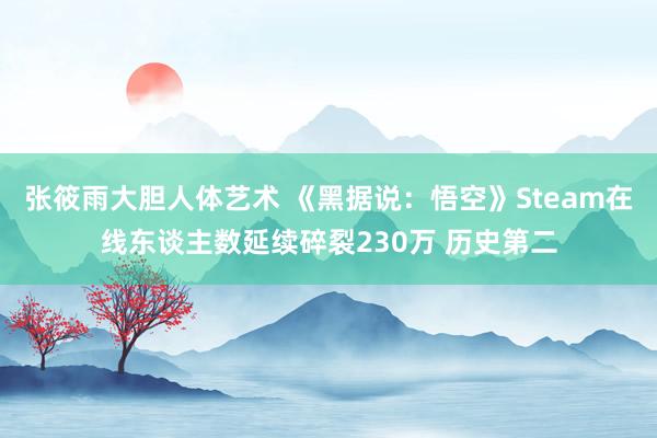 张筱雨大胆人体艺术 《黑据说：悟空》Steam在线东谈主数延续碎裂230万 历史第二